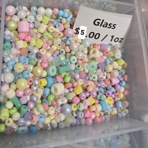 Pastel Glass Beads Assortment